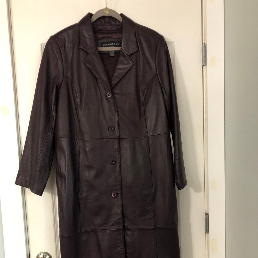 Centigrade Purple Leather Jacket